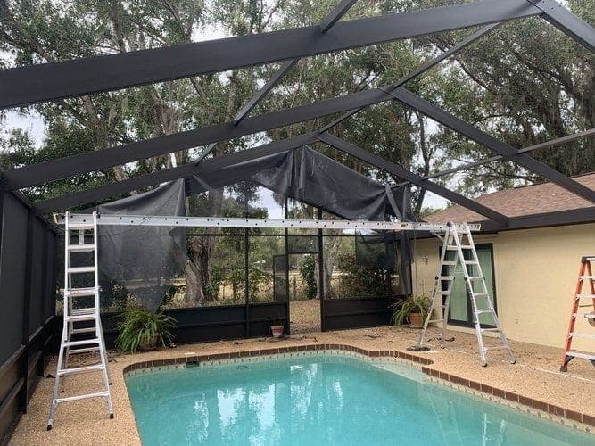 Pool cage rescreen in Legends at Tatum Ridge, Sarasota